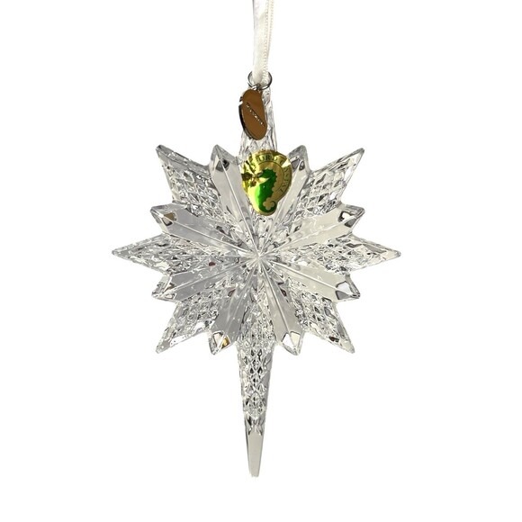 NOB Waterford 2018 Snowstar Christmas Ornament Snowflake Star w/Box & Tags - Picture 2 of 16